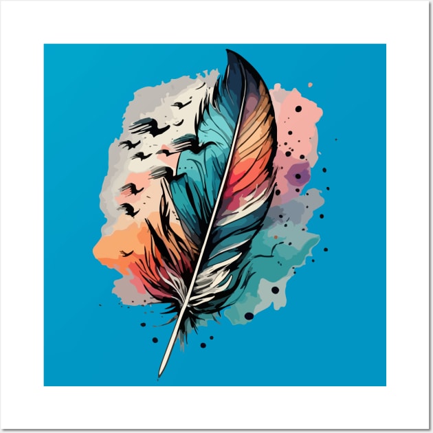 Bird Feathers Wall Art by CatCoconut-Art